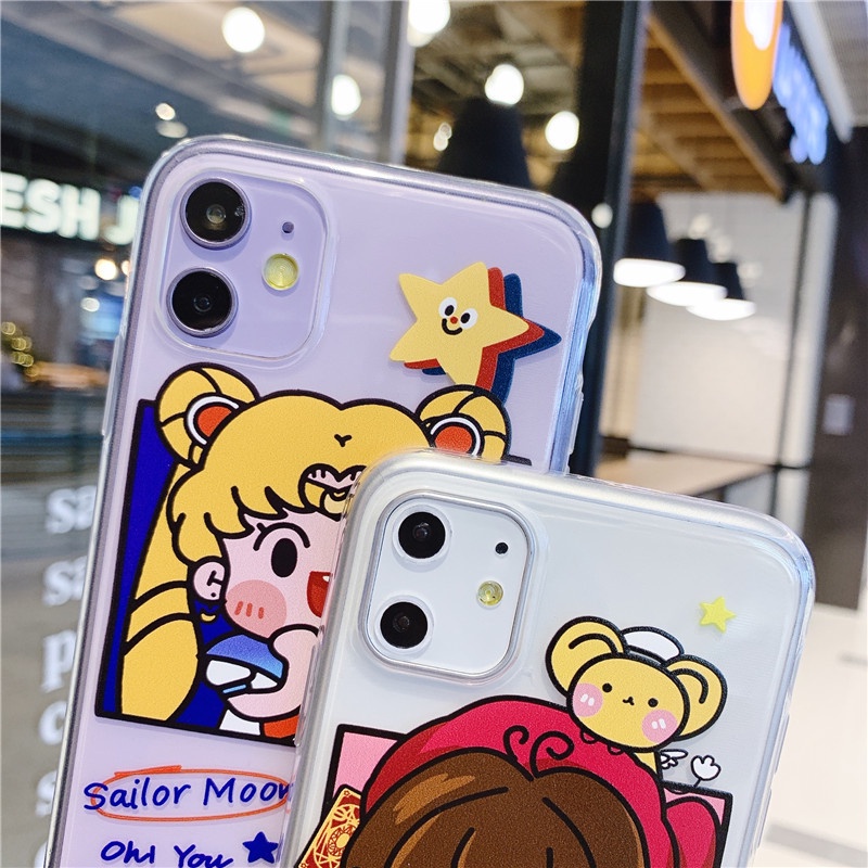 Ốp điện thoại thủy thủ mặt trăng thích hợp cho IPHONE 13 PRO MAX XS MAX XR 12 MINI 6S PLUS 11 PRO MAX 7 8 PLUS SE 2020