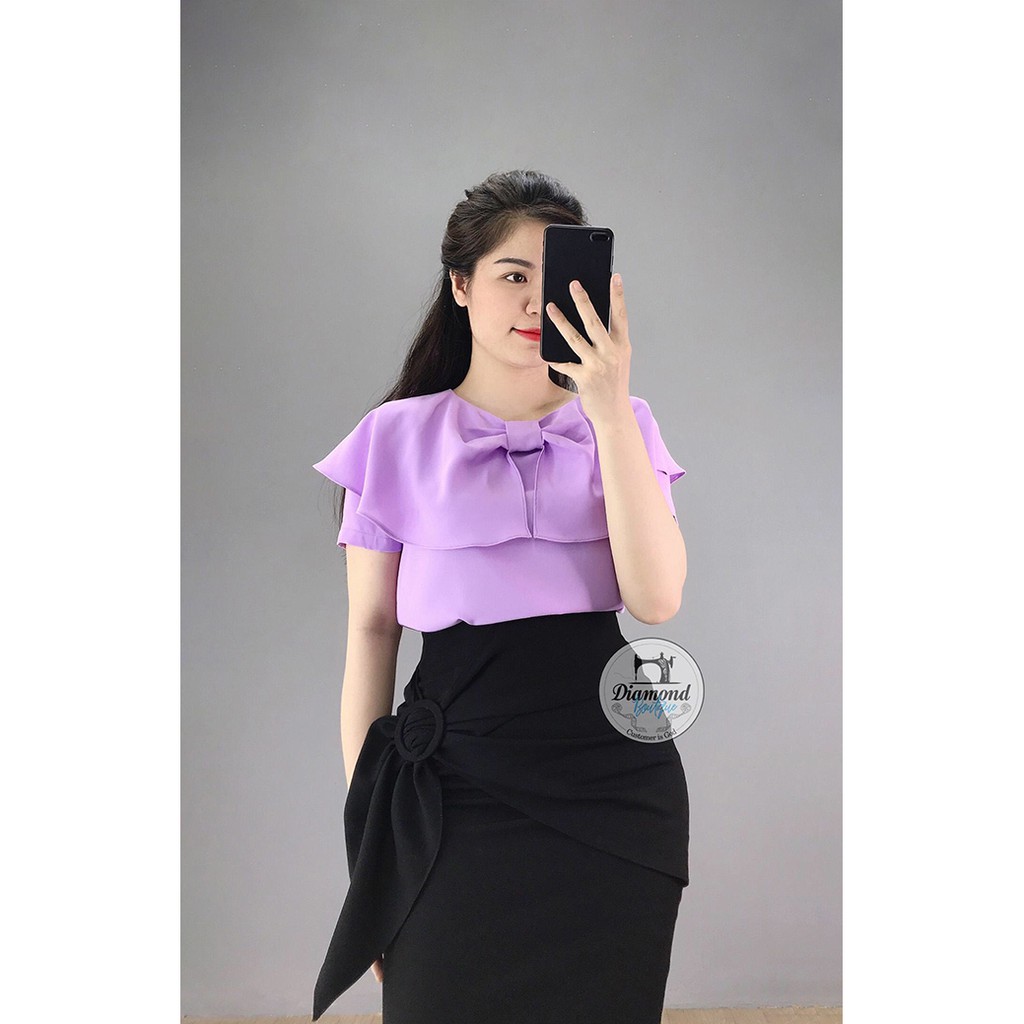 Chân Váy Bút Chì Công Sở Khoen Tròn Lệch