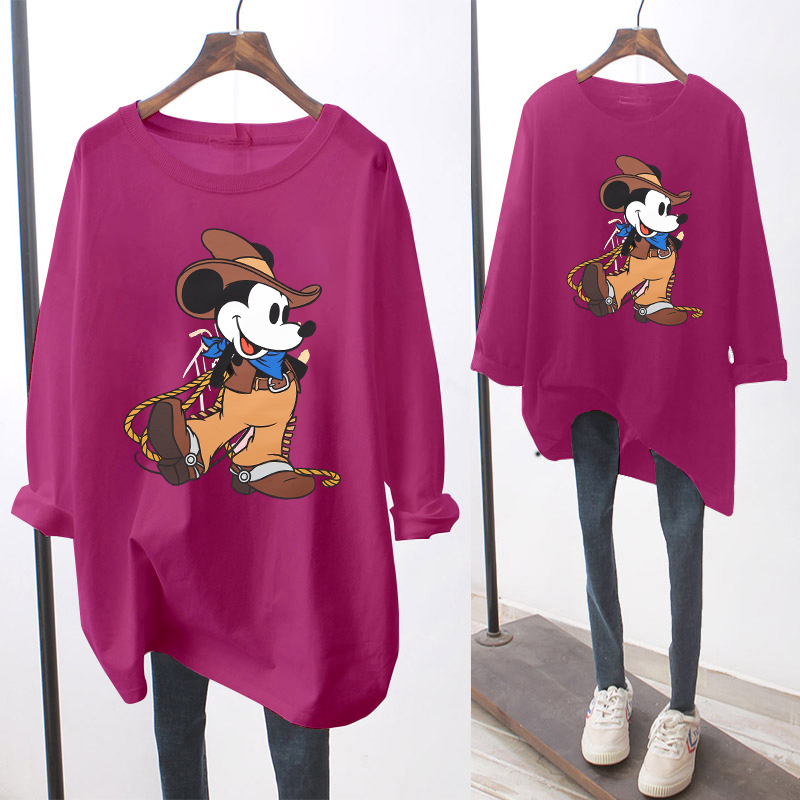 NRVP Áo Thun Nữ Tay Dài Dáng Rộng In Hình Sesame Street Kiểu Hàn Quốc Thời Trang Xuân Hè 2021