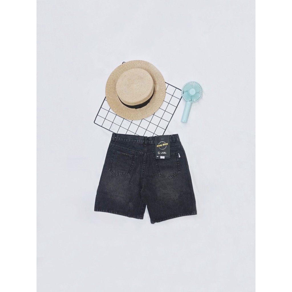 (hình thật) Quần đùi jean lửng nữ 2 màu denim đơn giản trẻ trung - TL09