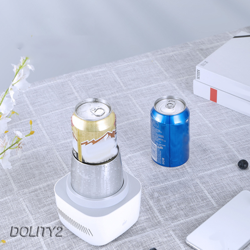 [DOLITY2]2 in 1 Heating Cooling Cup for Milk Beverage Beer Drink Chiller EU Plug