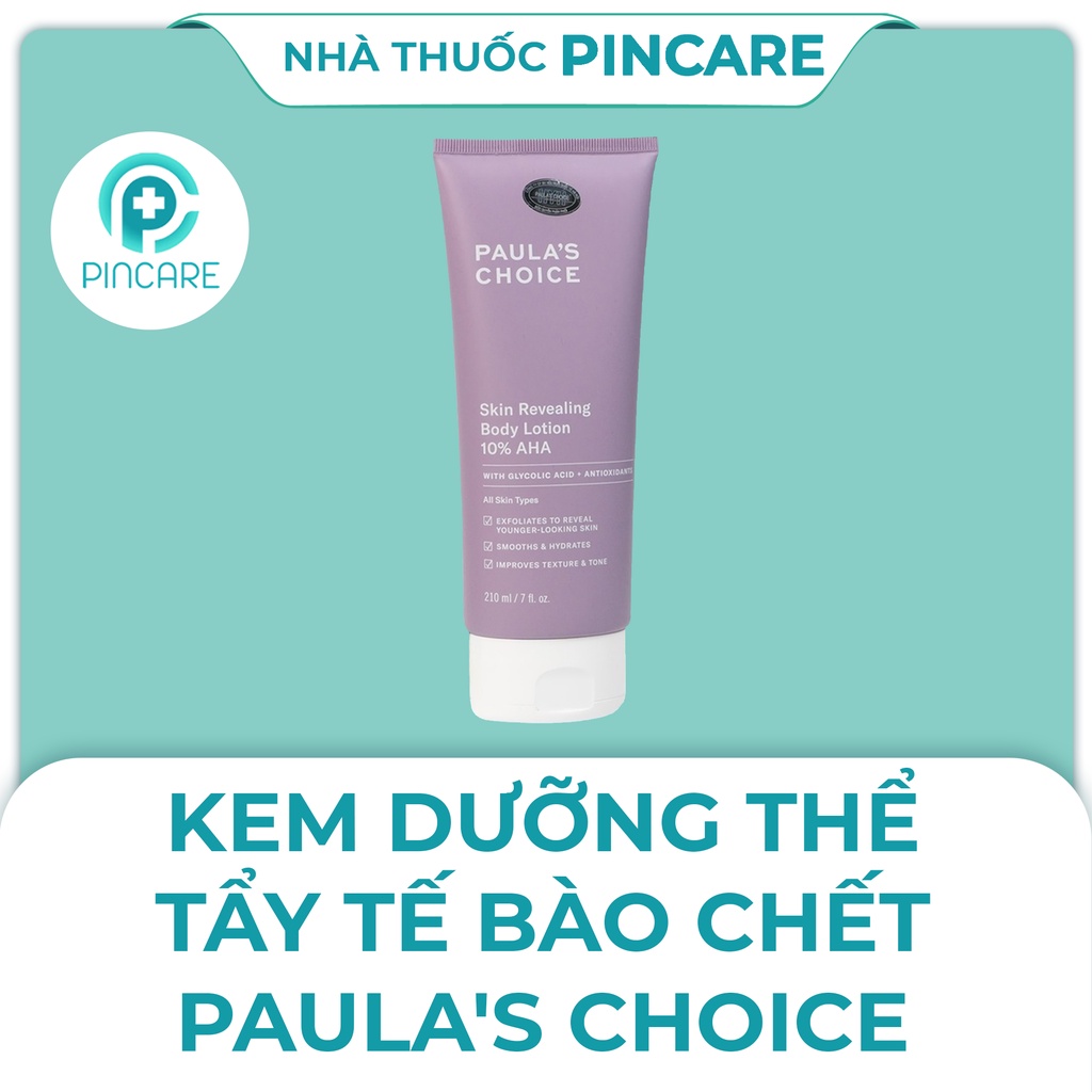 Kem dưỡng thể tẩy tế bào chết chứa 10% AHA Paula's Choice Skin Revealing Body Lotion 10% AHA-Hàng chính hãng-PinCare