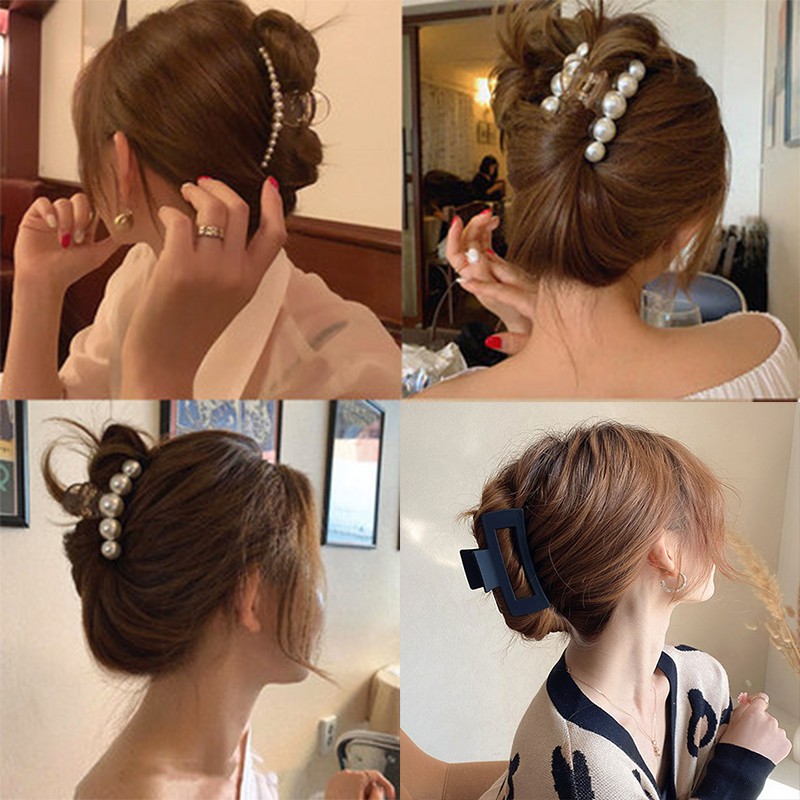 Kẹp Tóc Đính Ngọc Trai Nhân Tạo Phong Cách Hàn Quốc Cho Nữ