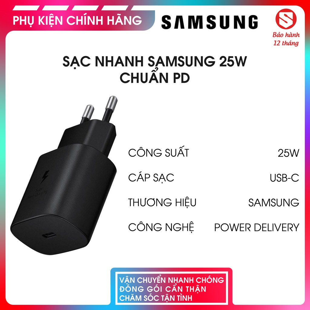 Bộ Sạc Nhanh Samsung 25W - Chính Hãng