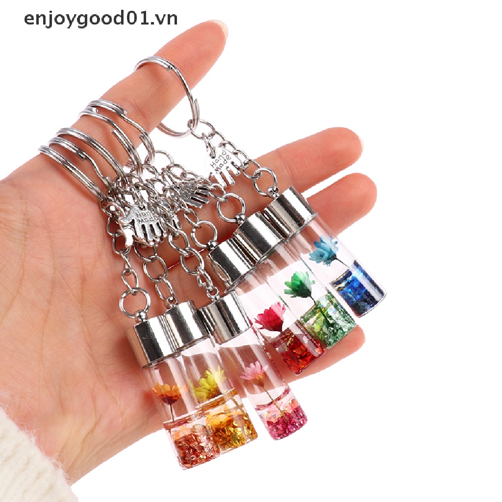 {enjoygood} Mặt Dây Chuyền Hình Lọ Điều Ước Hoa Vĩnh Viễn Treo Chìa Khóa Ba Lô / Ô Tô Cho Học Sinh