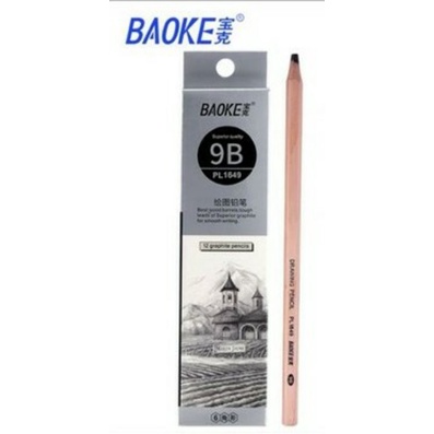 1 cây Chì đen vỏ gỗ Baoke 8B 9B 10B