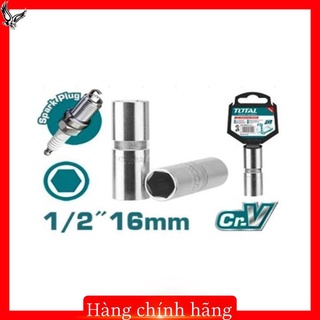 16mm đầu tuýp lục giác mở bugi xe máy 1/2" total sps12166