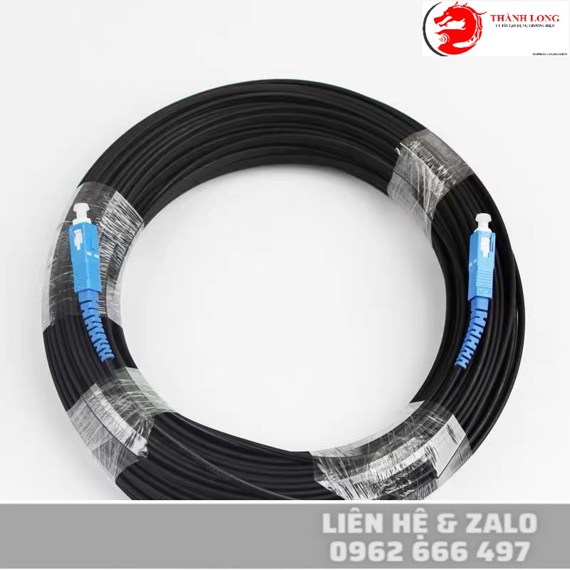 100 mét cáp quang chuẩn 1fo bọc chặt bấm sẵn 2 đầu SC- 100m