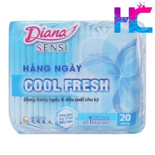 Băng vệ sinh Hàng Ngày Diana Sensi Cool Fresh Siêu Mát Lạnh (20 miếng/gói)