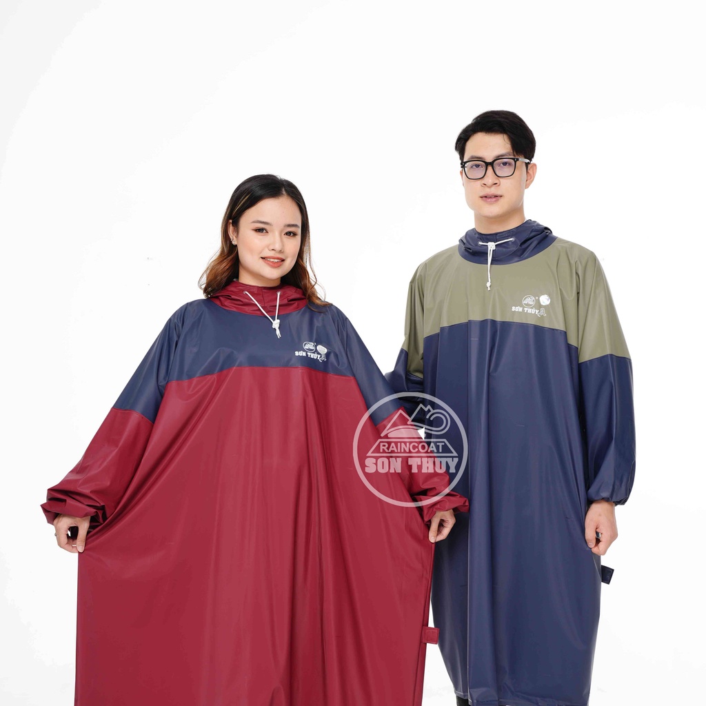 Áo mưa bít kín vải nhựa PVC Sơn Thủy freesize