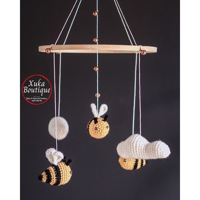 Chuông gió Trang Trí Phòng, Treo Nôi Treo Cũi Hình Ong (Hàng Cao Cấp) Đẹp Mắt Thích Hợp Trang Trí Phòng