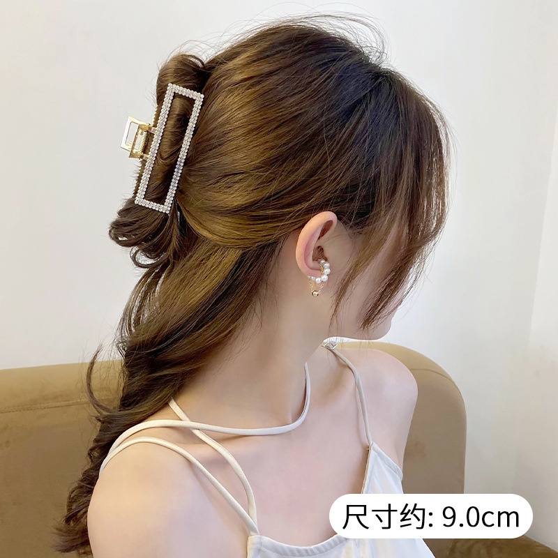 Kẹp tóc càng cua kim loại thiết kế kiểu xương cá phong cách Hàn Quốc độc đáo thời trang