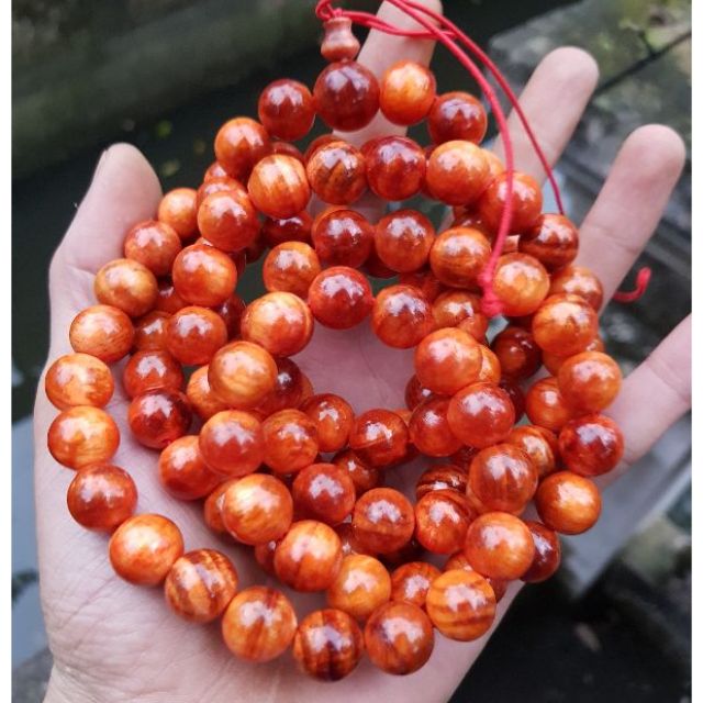 Vòng tràng hạt 12 ly GỖ Huyết Long 108 hạt
