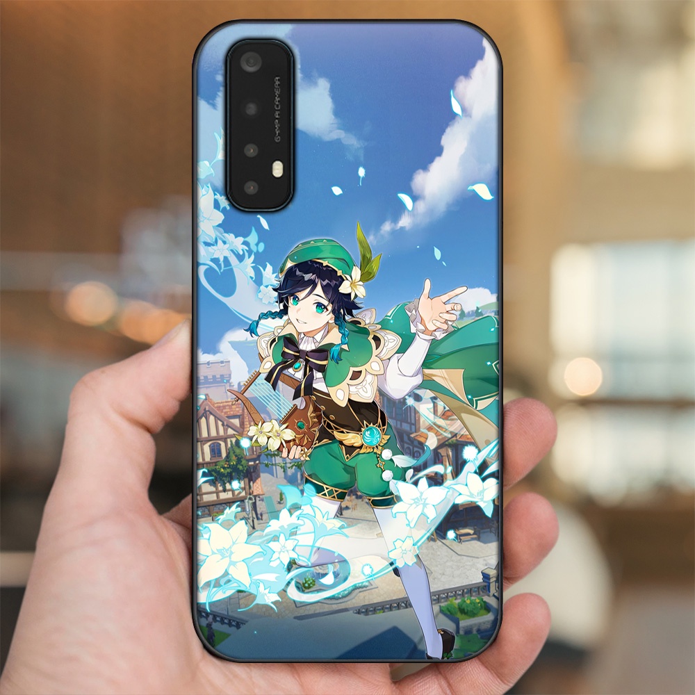 Ốp lưng Realme 7 viền đen in hình Venti Genshin Impact