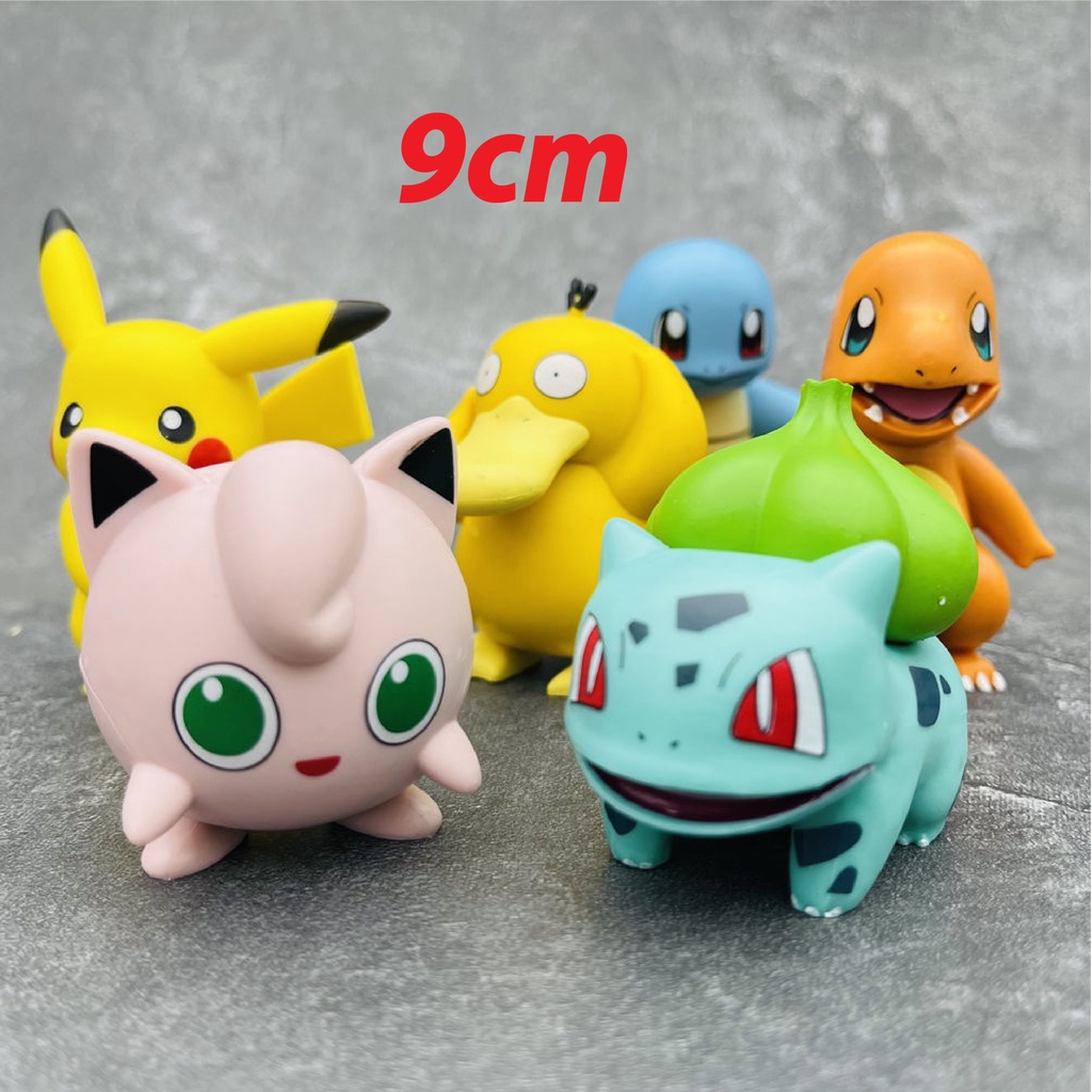 Mô hình Pokemon, combo 6 nhân vật pokemon Chibi dễ thương đáng yêu cute, figure pokemon Pikachu nghộ nghĩnh