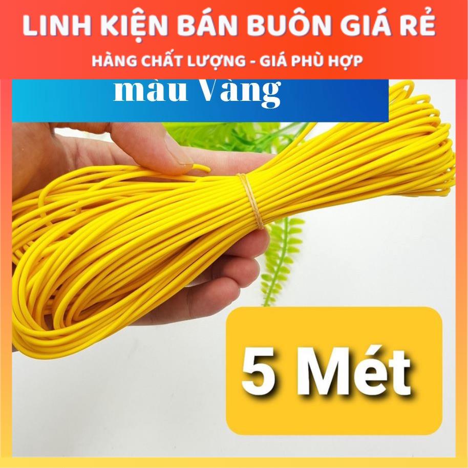 Dây Điện Xịn lõi đồng 0.5MM Đủ Màu, Cuộn Lẻ 5 Mét Dây Điện Đơn 0.5MM Lõi Đồng Các Mầu