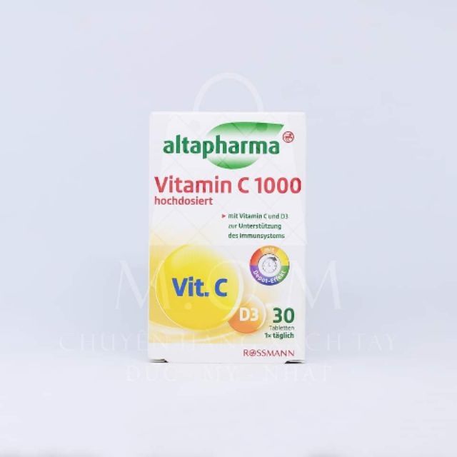 VIÊN UỐNG VITAMIN C LIỀU CAO 1000  ALTAPHARMA CỦA ĐỨC