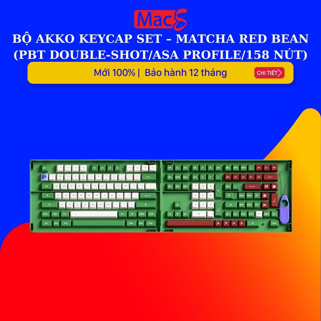 Bộ AKKO Keycap set – Matcha Red Bean (PBT DoubleShot/ASA profile/158 nút)