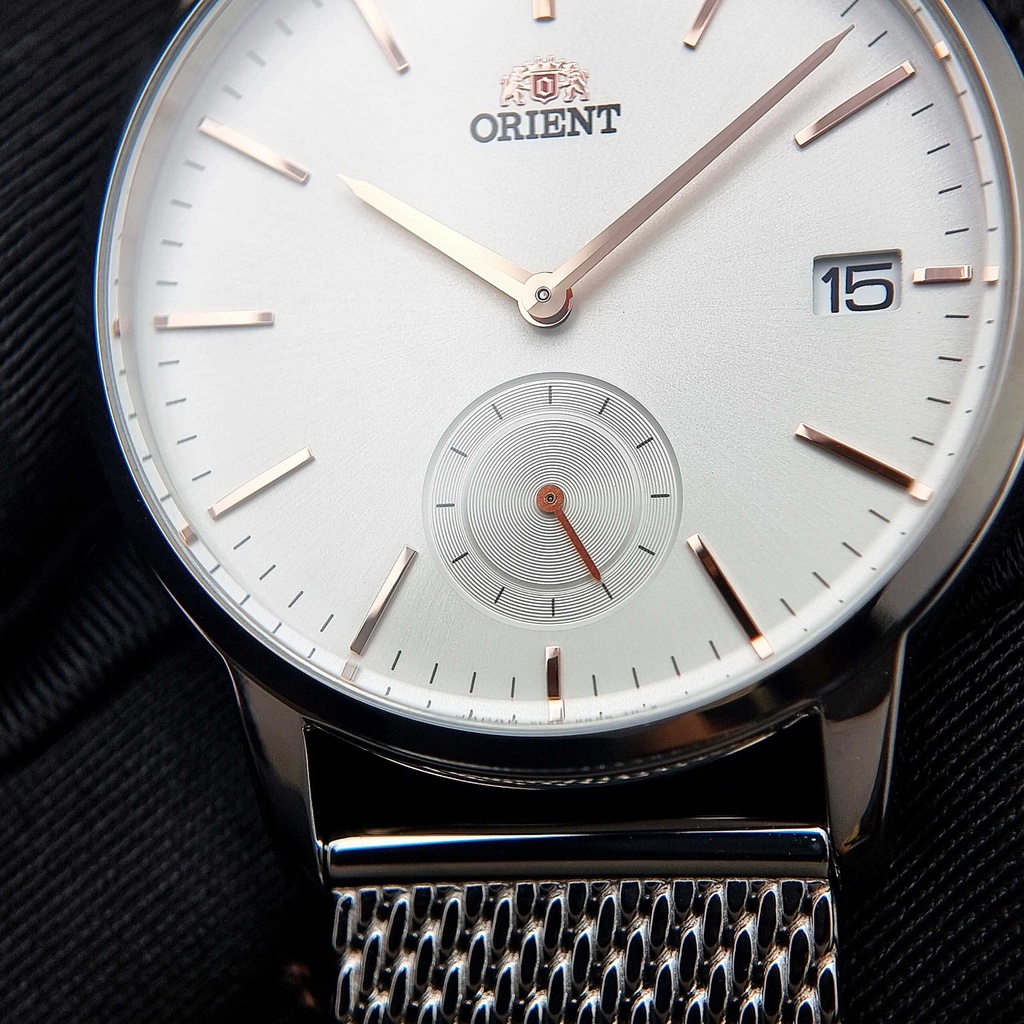 Đồng Hồ Nam Orient Quartz RA-SP0007S00C Dây Sắt Lưới Mặt Trắng