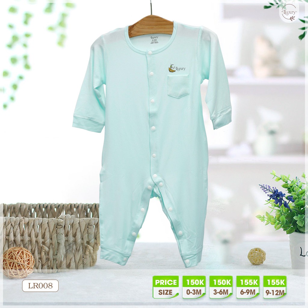 Body dài tay cho trẻ sơ sinh vải petit Luxry cho trẻ sơ sinh LR008