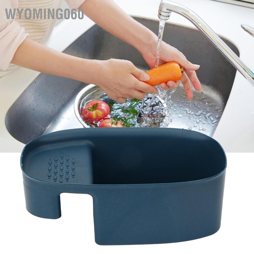 Wyoming060 Multifunctional Sink Drain Shelf Leftovers Filter Storage Holder for Kitchen Use