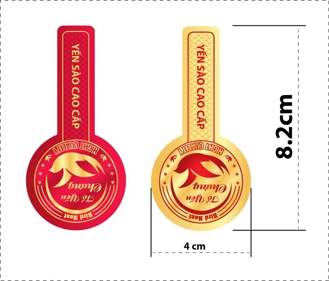 SET 50 TEM NÊM PHONG DÁN NẮP HỦ YẾN