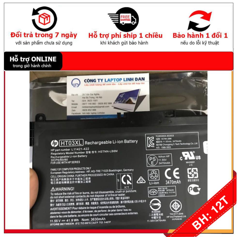 Pin HP 41Wh Pavilion 17BY 17CA HT03XL Battery BH12TH 14-DA 15-DA HT03XL pin Zin