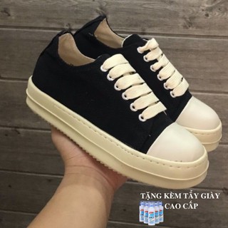 Giày thể thao nam nữ Rick Owen cổ thấp cao cấp full box để thơm hương vani, giày sneaker màu đen trắng tăng chiều cao M7