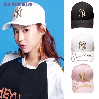 Mũ bóng chày MLB thể thao in logo NY Yankees màu vàng