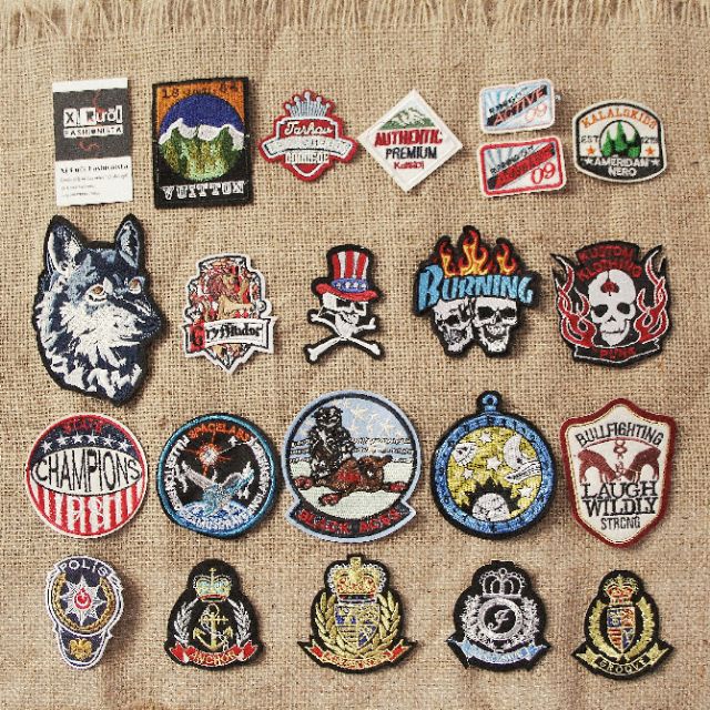 Sticker logo patch , miếng dán / ủi / thêu vào áo khoác , hoodie , áo thun, quần bò