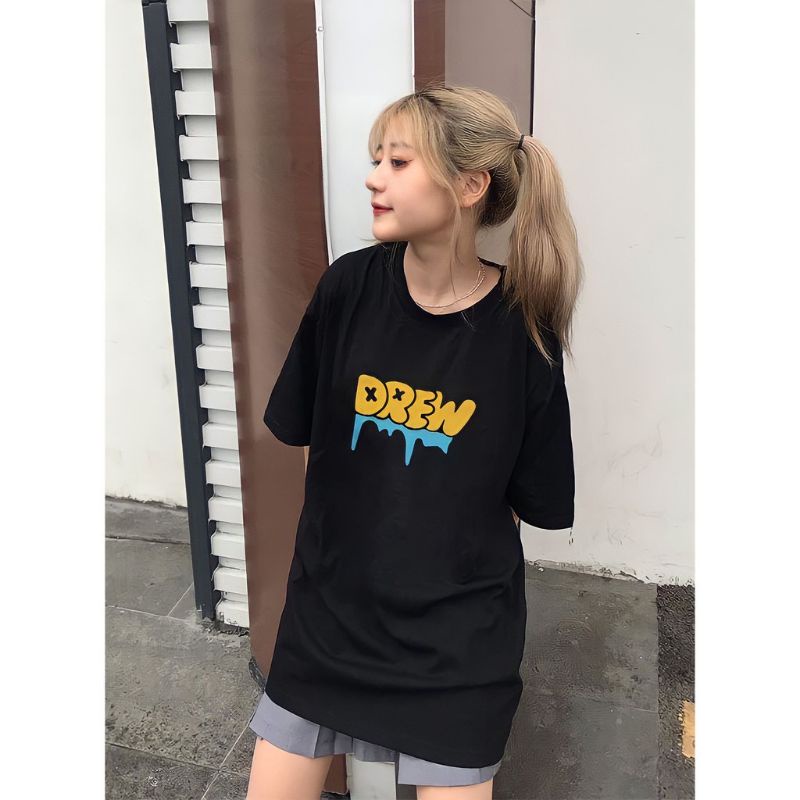 Áo thun❤ Có size tay lỡ unisex Drew chảy nước