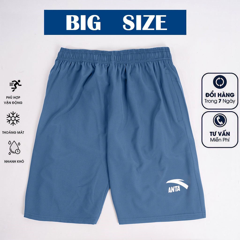 COMBO 4 Quần Đùi Nam Big Size Cho Người Mập 70 - 105kg Vải Gió Dù Thể Thao Co Dãn Thoáng Mát-CB063