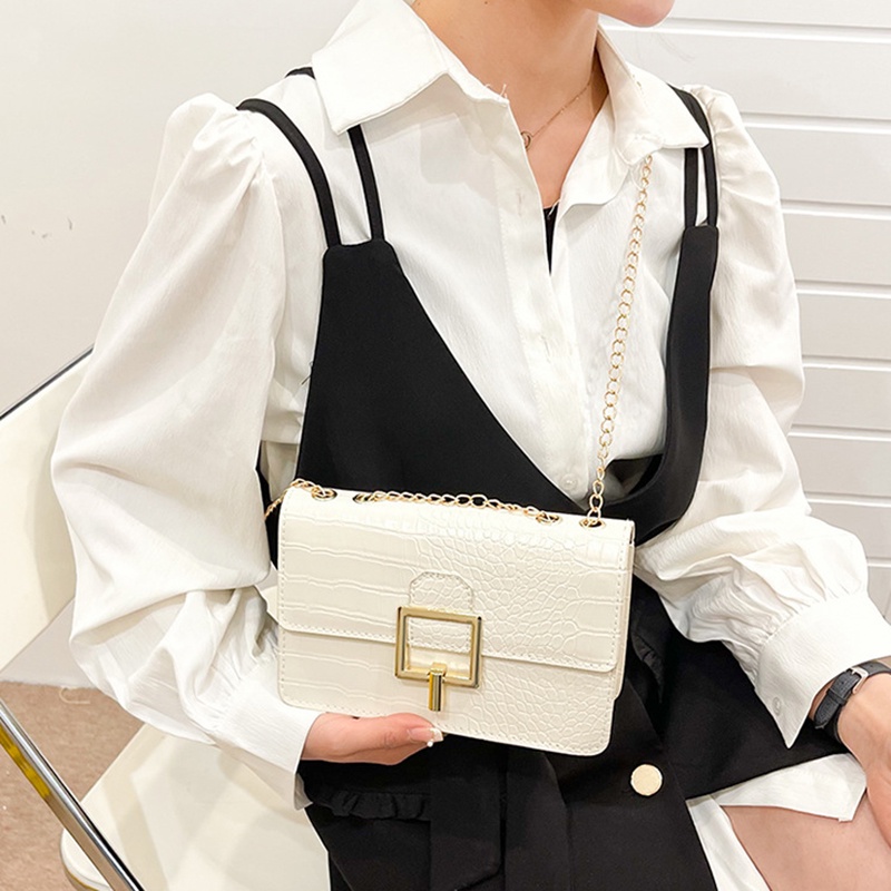 Túi đeo một bên vai IELGY dáng vuông nhỏ phong cách phương Tây thời trang thường ngày cho nữ