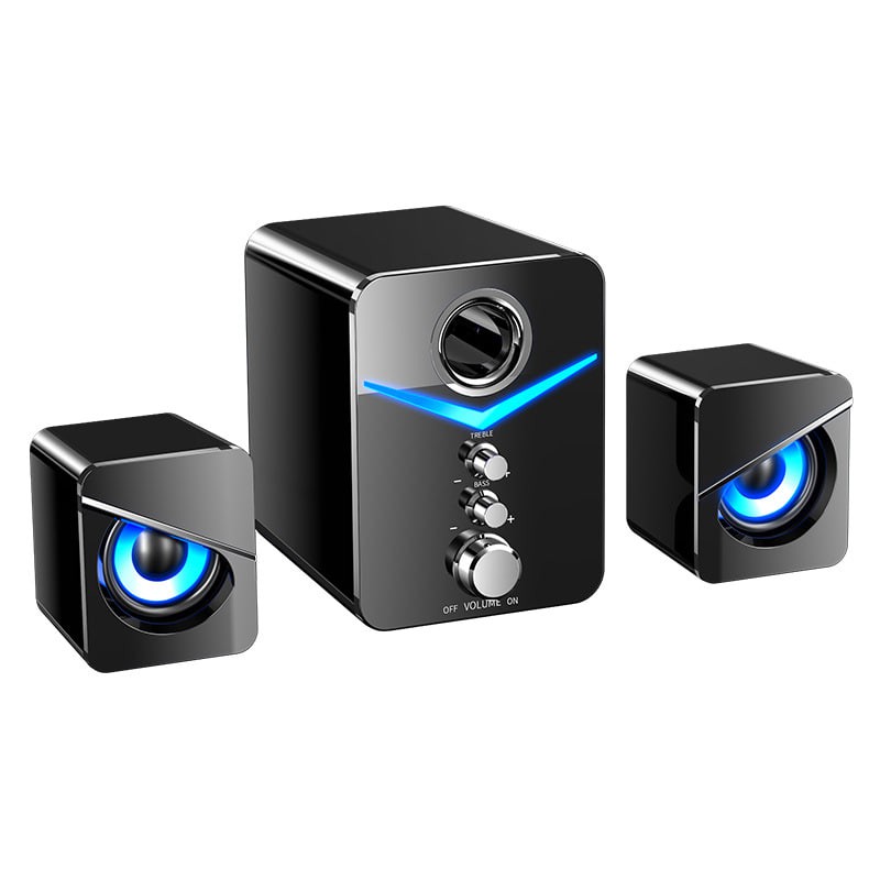 Bộ 3 loa Bluetooth vi tính mắt đại bàng kết nối được với máy tính, laptop, điện thoại  bluetooth bass/treble