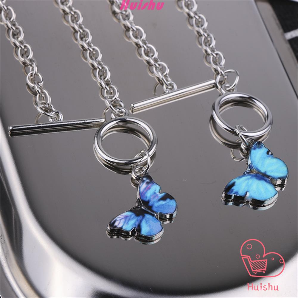 Vòng đeo tay mặt hình bướm màu xanh dương thời trang sành điệu