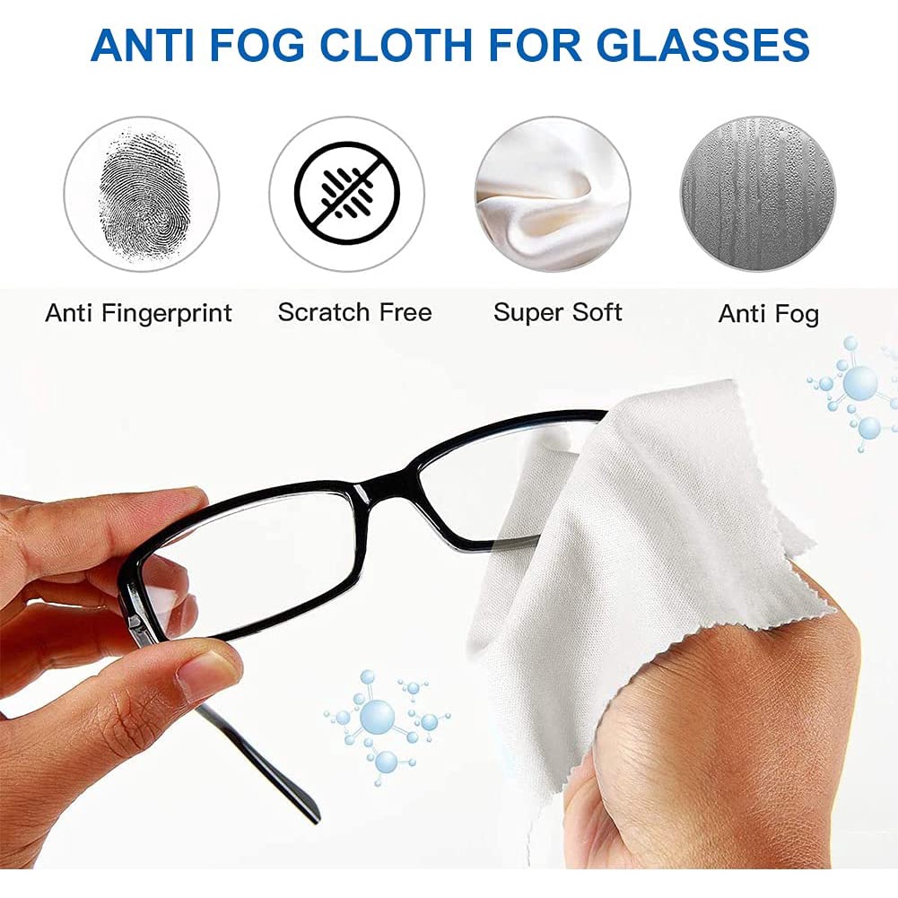 Khăn Lau Mắt Kính Vải Da Lộn Sợi Nhỏ Chống Ẩm Chống Sương Mù Tái Sử Dụng Được