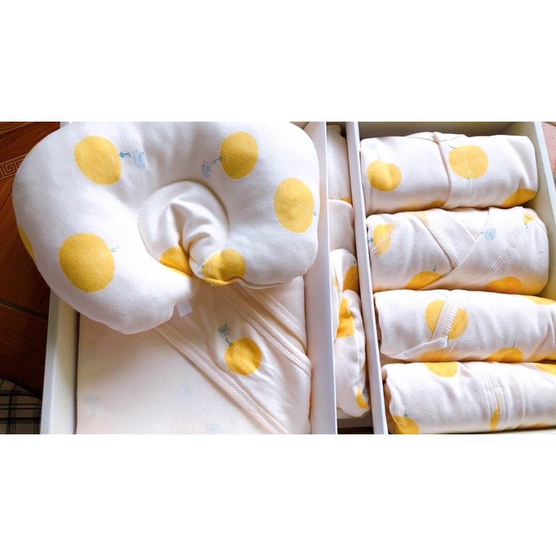 Set Quà tặng bé trai, bé gái sơ sinh, Quà tặng đầy tháng cao cấp 21 chi tiết có hộp đựng túi xách cực sang trọng