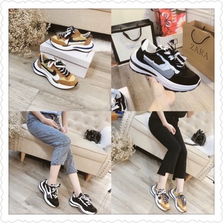 giày sneaker nữ giày thể thao nữ độn đế cao 5cm vảy móc pha màu