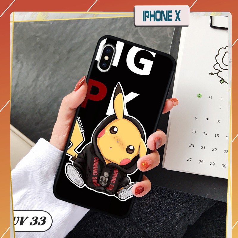 Ốp lưng nhám viền dẻo IPhone X in hình
