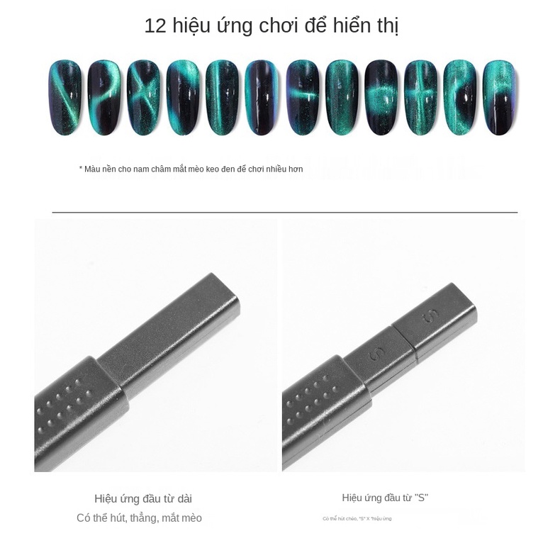 Nam châm 2 đầu hơ sơn gel tạo hình mắt mèo 3D mắt mèo kim cương phụ kiện nail giá rẻ VUA SƠN AS