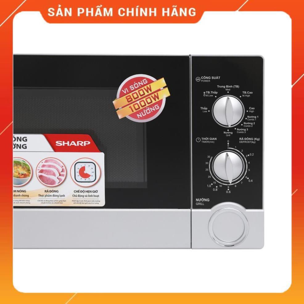 [ CHÍNH HÃNG ] R-G302VN-S | Lò vi sóng Sharp R-G302VN-S 23 lít, có nướng (Hàng chính hãng)