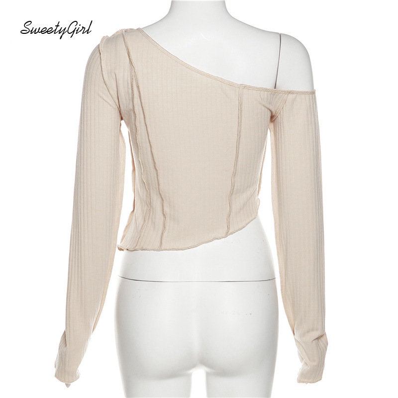 Áo Thun Tay Dài Dáng Ôm Cổ Tròn Màu Xám Trơn Thời Trang 2022 Dành Cho Nữ