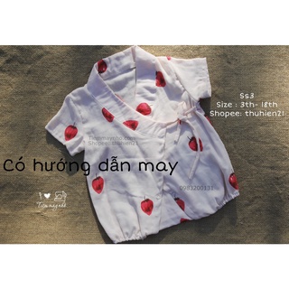 Rập giấy may body yukata sơ sinh_SS3
