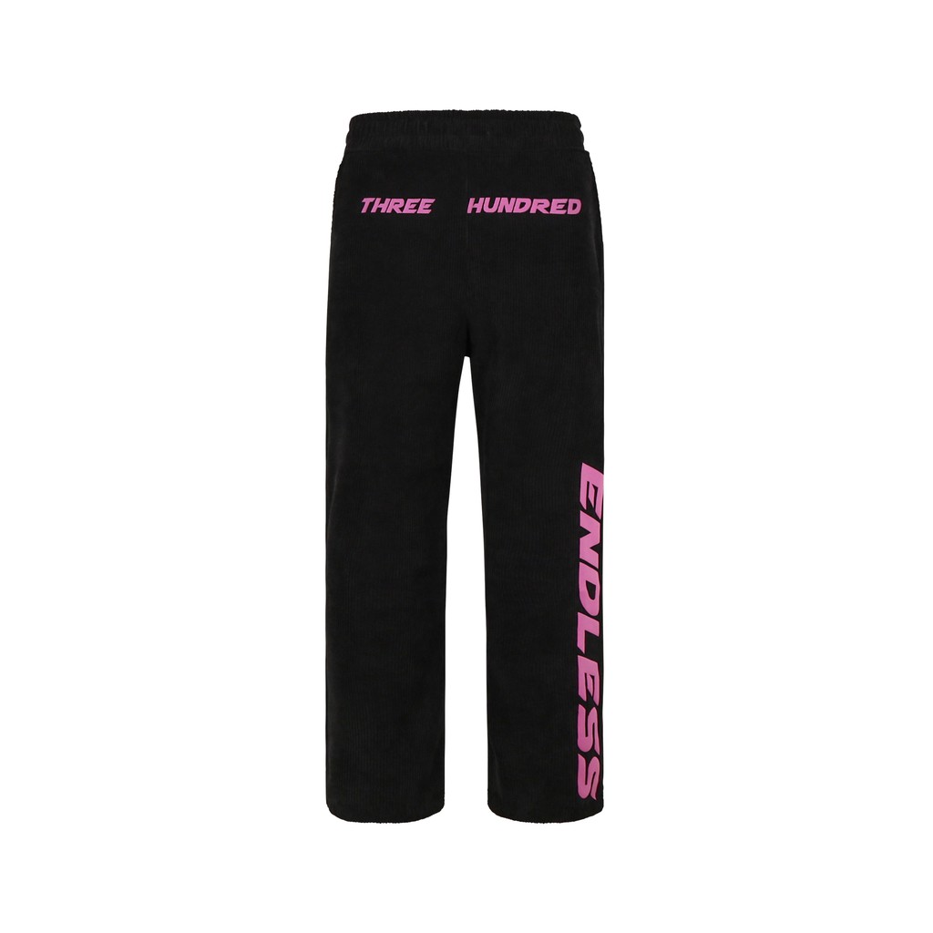Quần Dài Ống Rộng EndLess Vải Nhung Form Ống Suông Unisex Chất Liệu Ticke Màu Đen