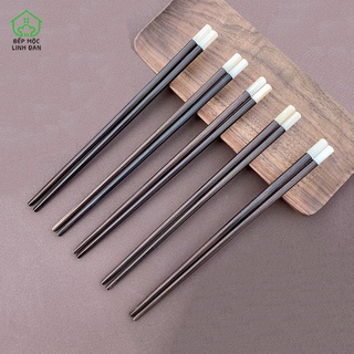 Đũa Gỗ Trắc Tự Nhiên Cẩn Xà Cừ Trắng HAHANCO [CTL707TT] Đũa Tròn