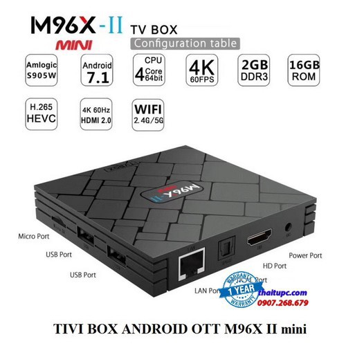 TV BOX ANDROID MINI 2G+16G OTT M96X-II MINI