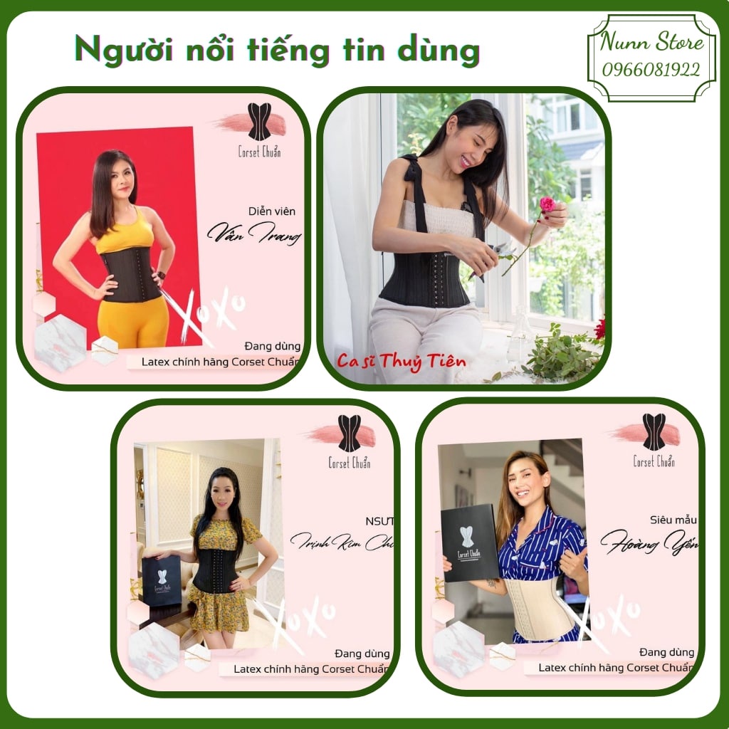 Đai nịt bụng Latex Corset Chuẩn giảm mỡ bụng, định hình thắt eo