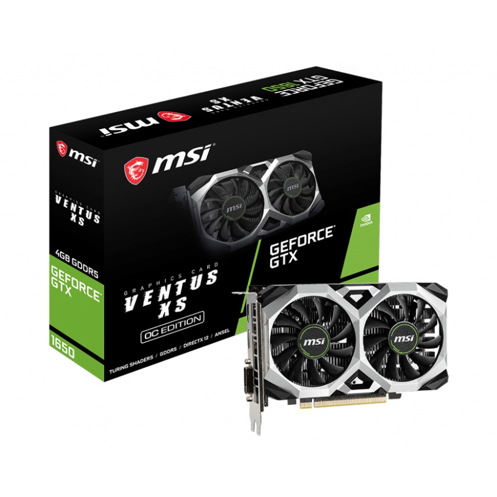 CARD MÀN HÌNH VGA MSI GTX1650 4G XS VENTUS NEW BOX - 2ND CBH chính hãng 2/2022 No box