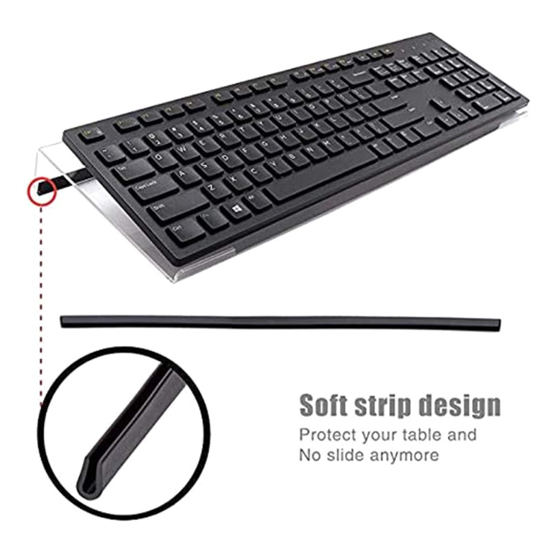Khay Nhựa Acrylic Trong Suốt Kèm Ngăn Đựng Bàn Phím Dễ Sử Dụng | BigBuy360 - bigbuy360.vn