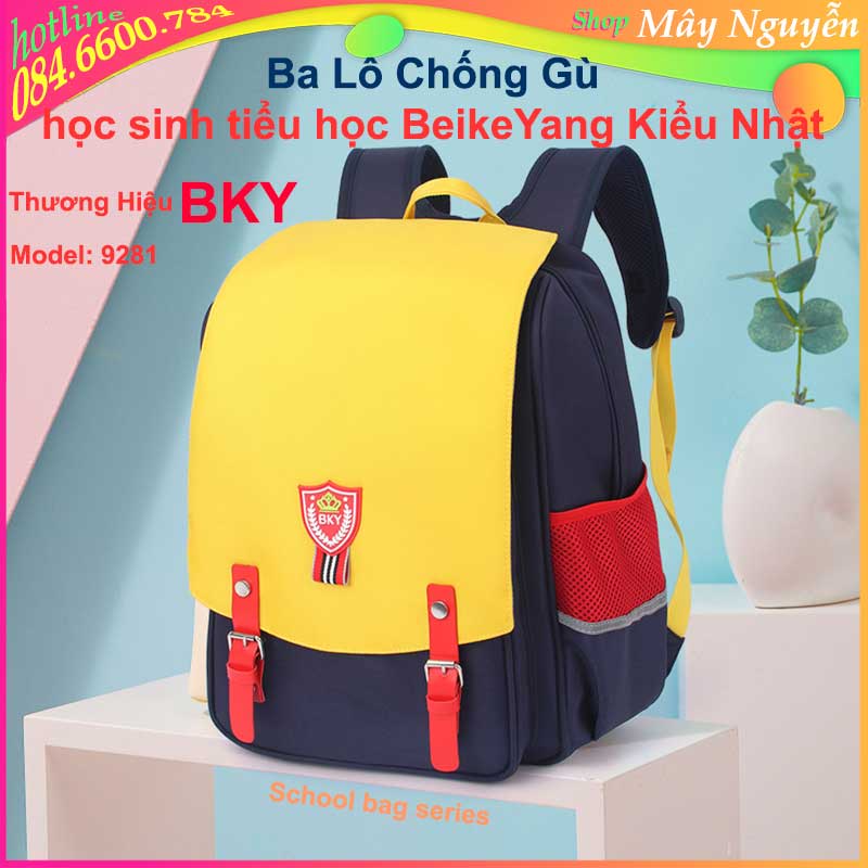 Balo Chống Gù Cừu Beko Siêu Nhẹ, Chất Xịn Cao Cấp,Chống Nước, Phản Quang kiểu dáng Nhật cho học sinh tiểu học